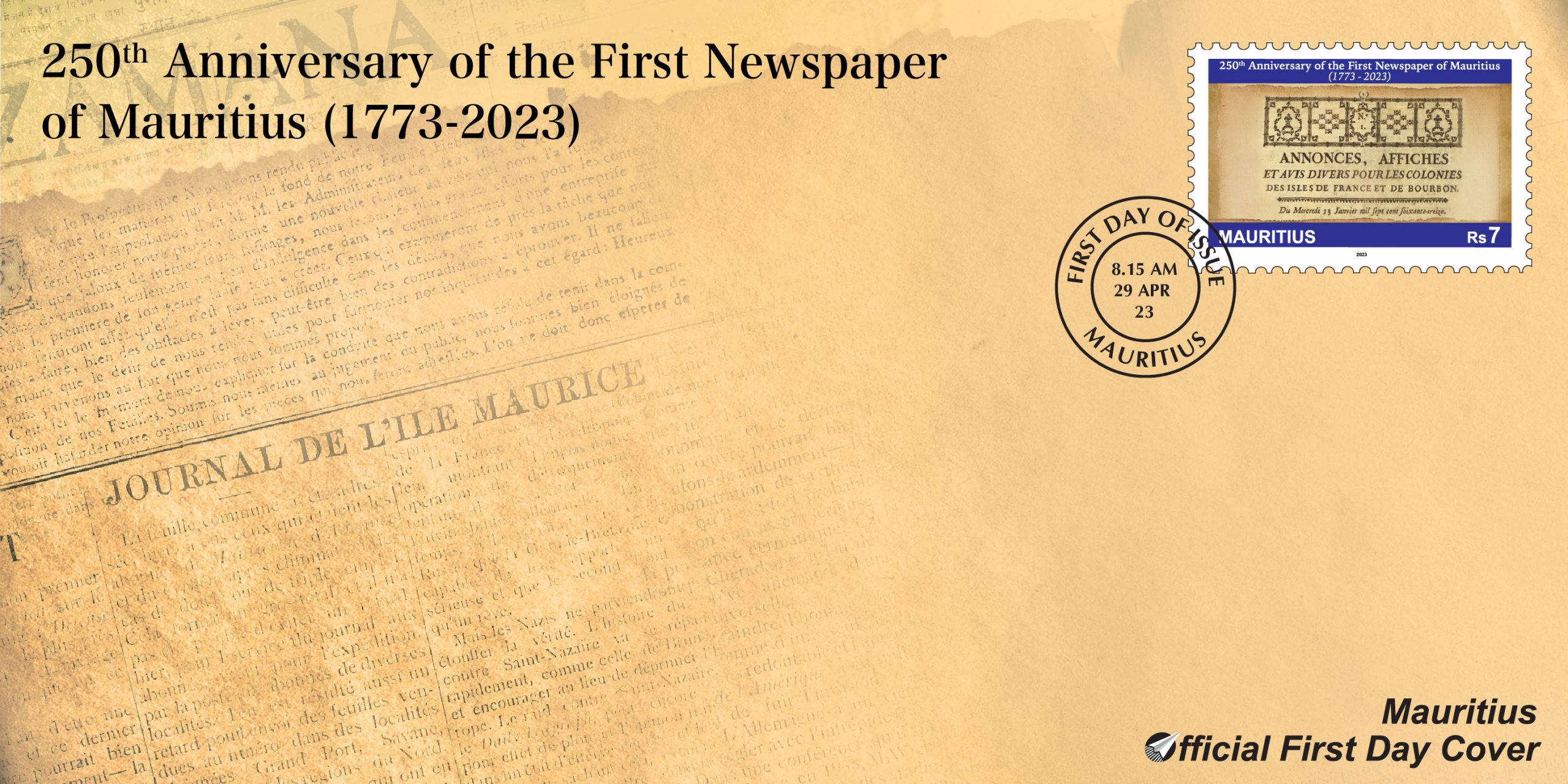 250th Anniversary of the First Newspaper of Mauritius (1773-2023)