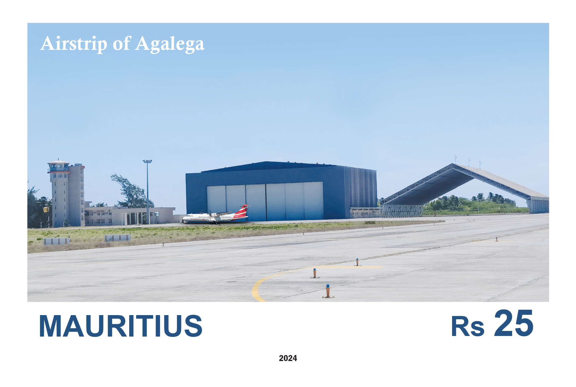 Airstrip of Agalega - Two panes of 25