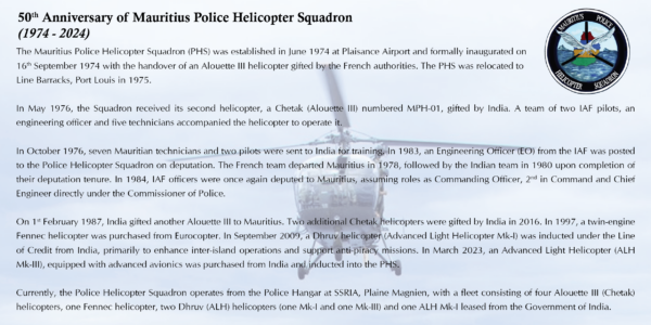 50th Anniversary of Mauritius Police Helicopter Squadron (1974 - 2024) - Image 2